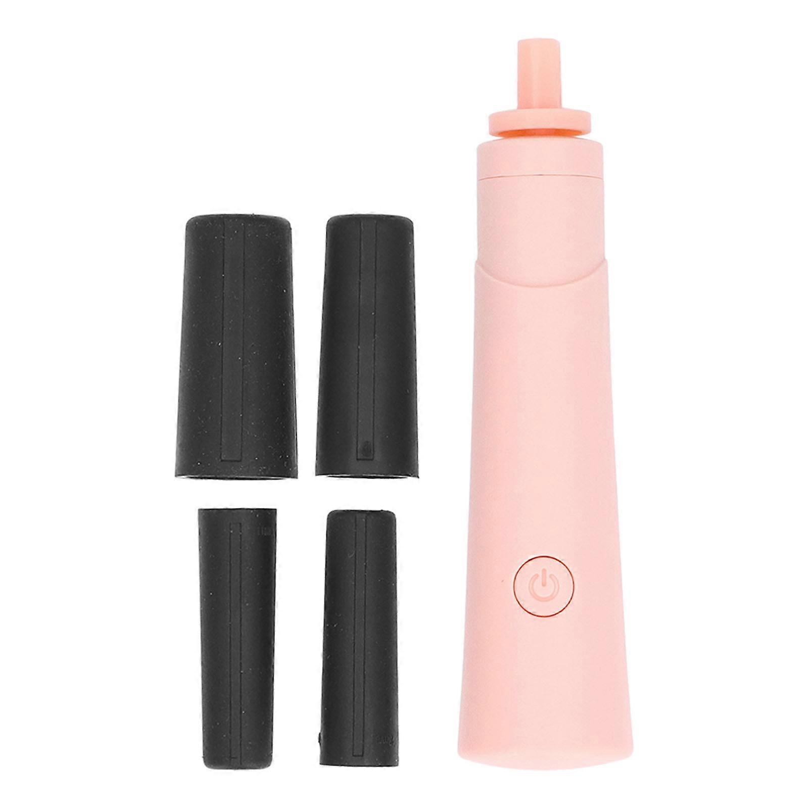 2500 RPM Nail Polish Shaker, Nail Polish Mixer, Portable Electric Eyelash Glue Shaker, 4 Sizes Caliber for Eyelash Extensions, Pink