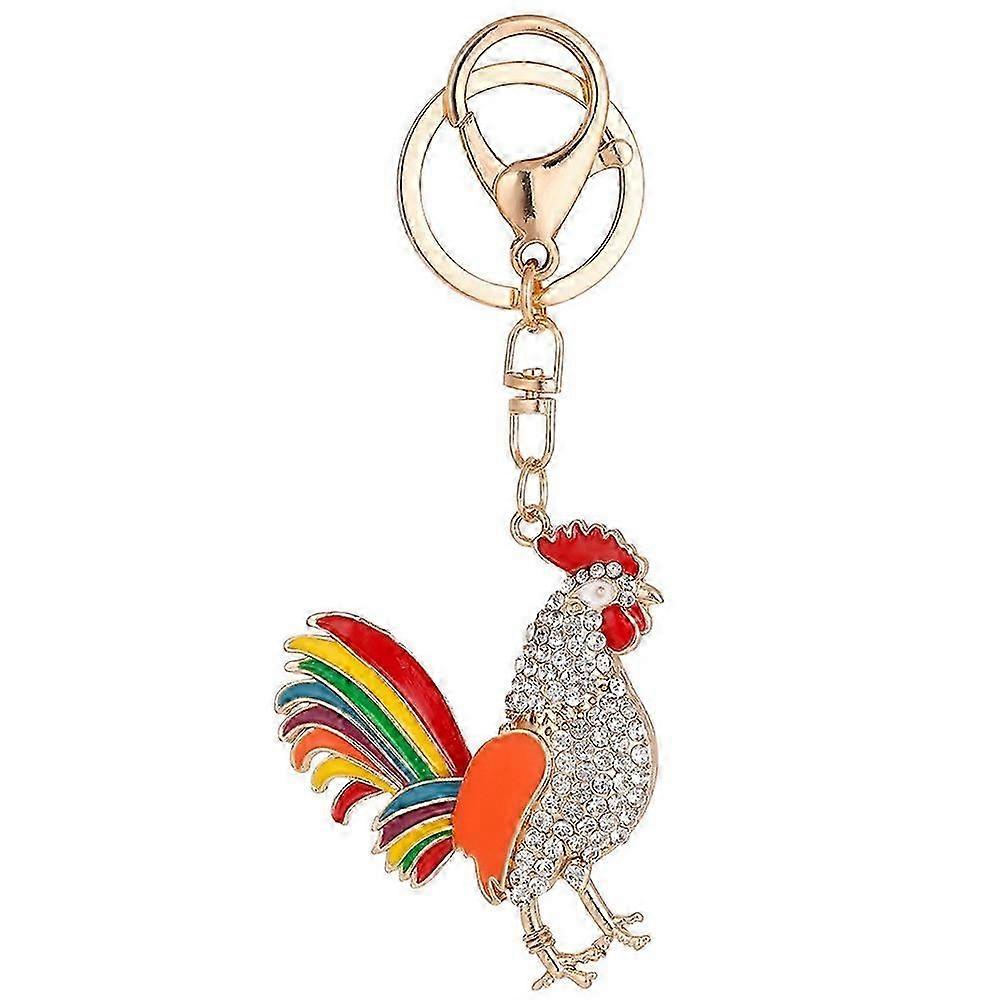 Rooster Keychain Backpack Key Pendant Rooster Pendant Key Decoration Accessory