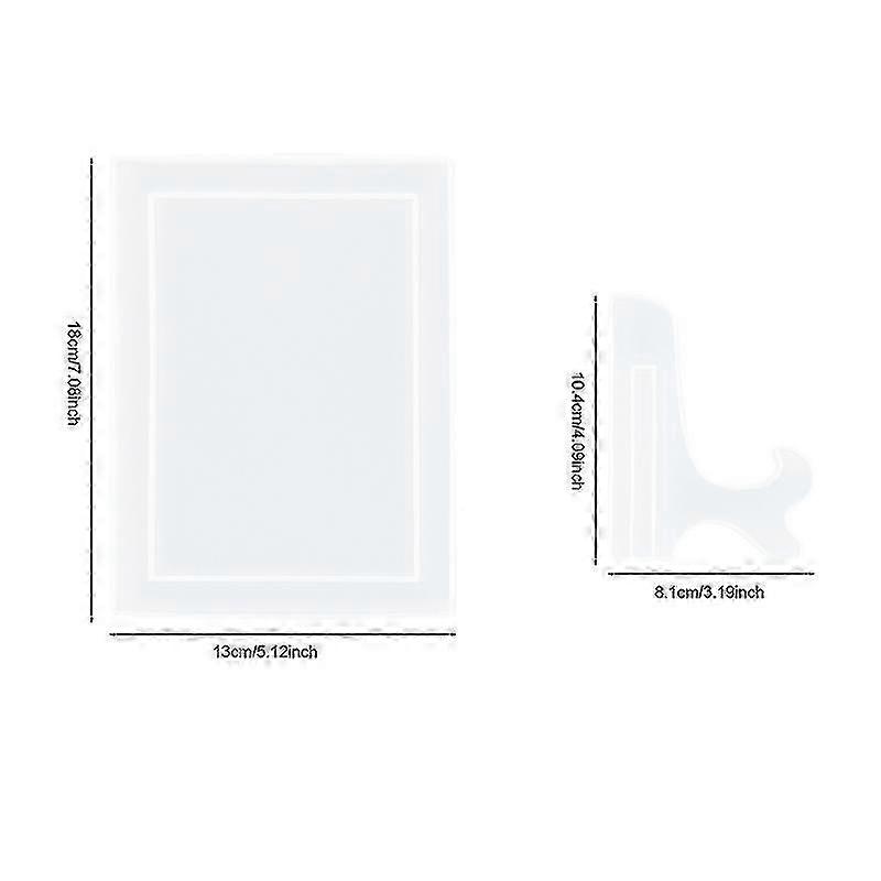 1 set of silicone photo frame DIY mold for making picture frames with a supporting bracket suitable for various brands