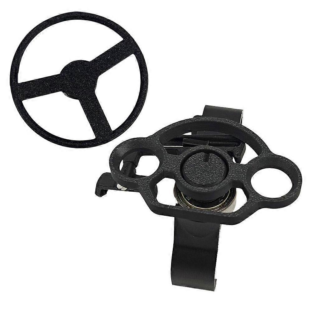Double Disc Black 3D Printing Steering Wheel Assist Modification Accessories for PS5/PS5 Slim Controller