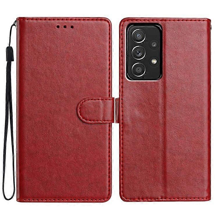 Compatible For Samsung Galaxy A53 5G Leather Phone Case Wallet Stand Cover with Handy Strap