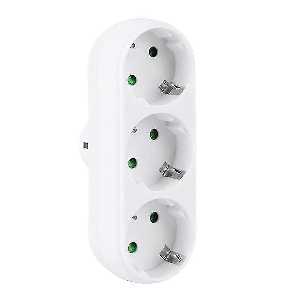 3-way Socket Adapter Wall Plate Socket 3-in-1 Ac Multiple Socket 250v/16a 3500w/max Converter Socket--