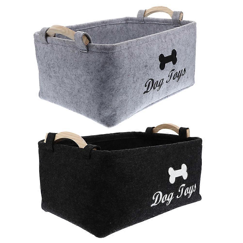Felt Storage Case for Pet Toys and Accessories Lightweight with Handles Assorted Color