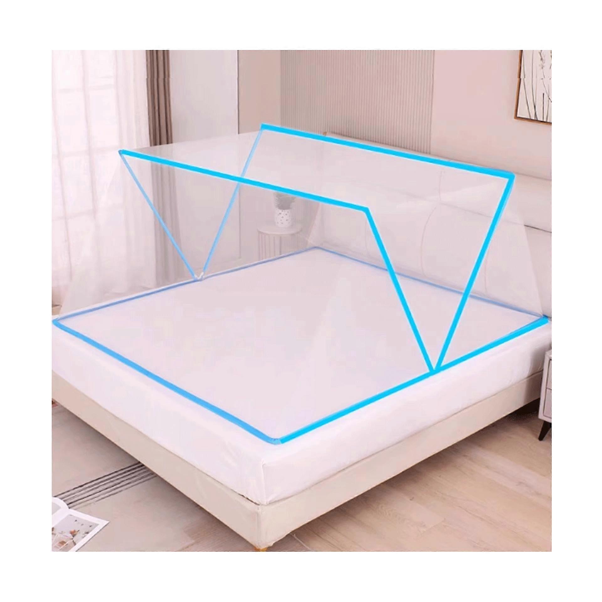 Mosquito net for bed fold portable tent beds 1.8m Blue