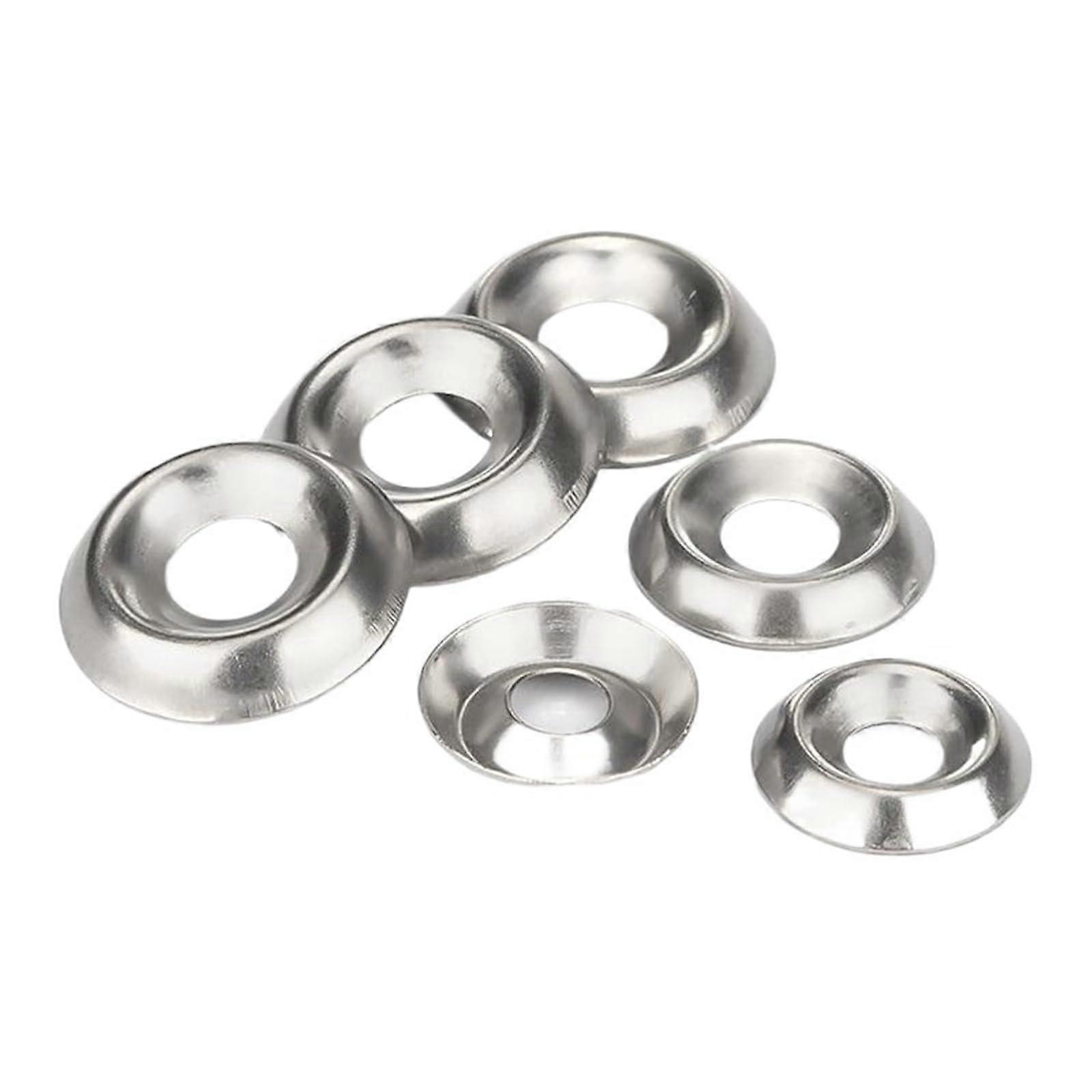 Taper Washer, Cone Washer, 304 Stainless Steel M3 M4 M5 M6 Conical Washer (50PCSM4X13X2.5MM Silver)