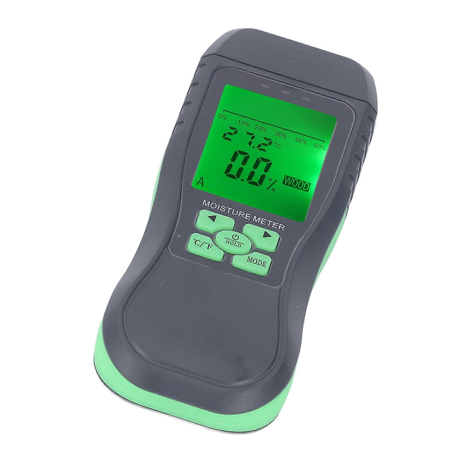 Moisture Meter LCD Digital Display Dampness Moisture Sensor Detector for Wood Materials 