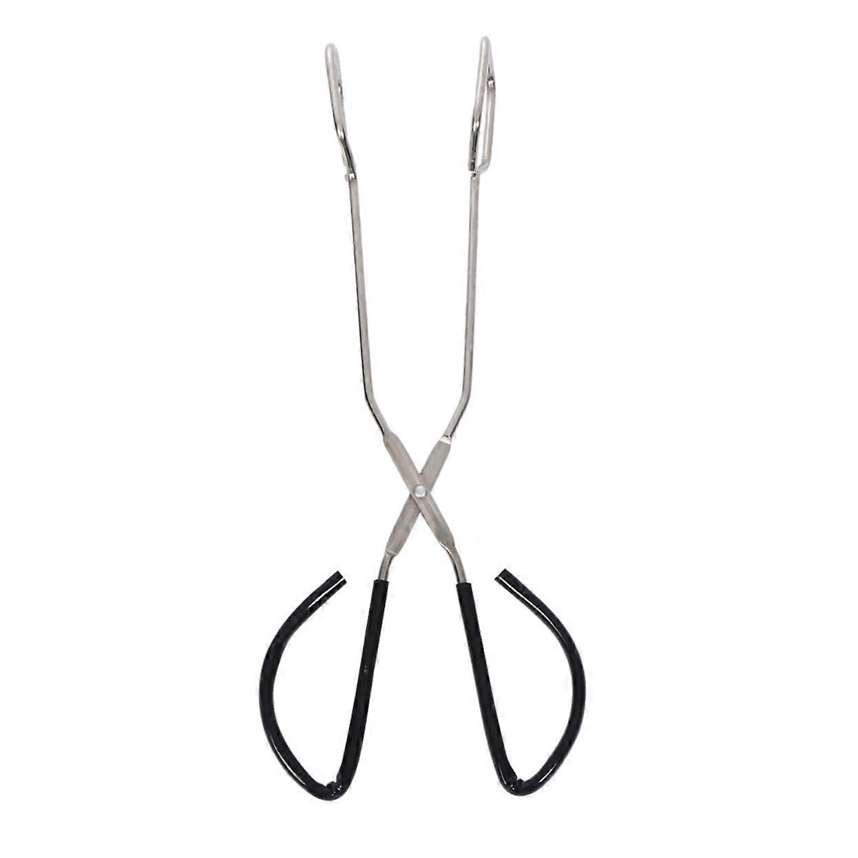 Grilling tools for scalding handle tongs stainless steel charcoal clip for grilling black 30x9cm