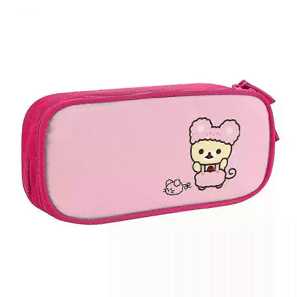 Large Storage Pencil Case for Fun Pen Bags Suitable for Rilakkuma and Korilakkuma, Ideal for School Use, Perfect for Boys and Girls, Model p