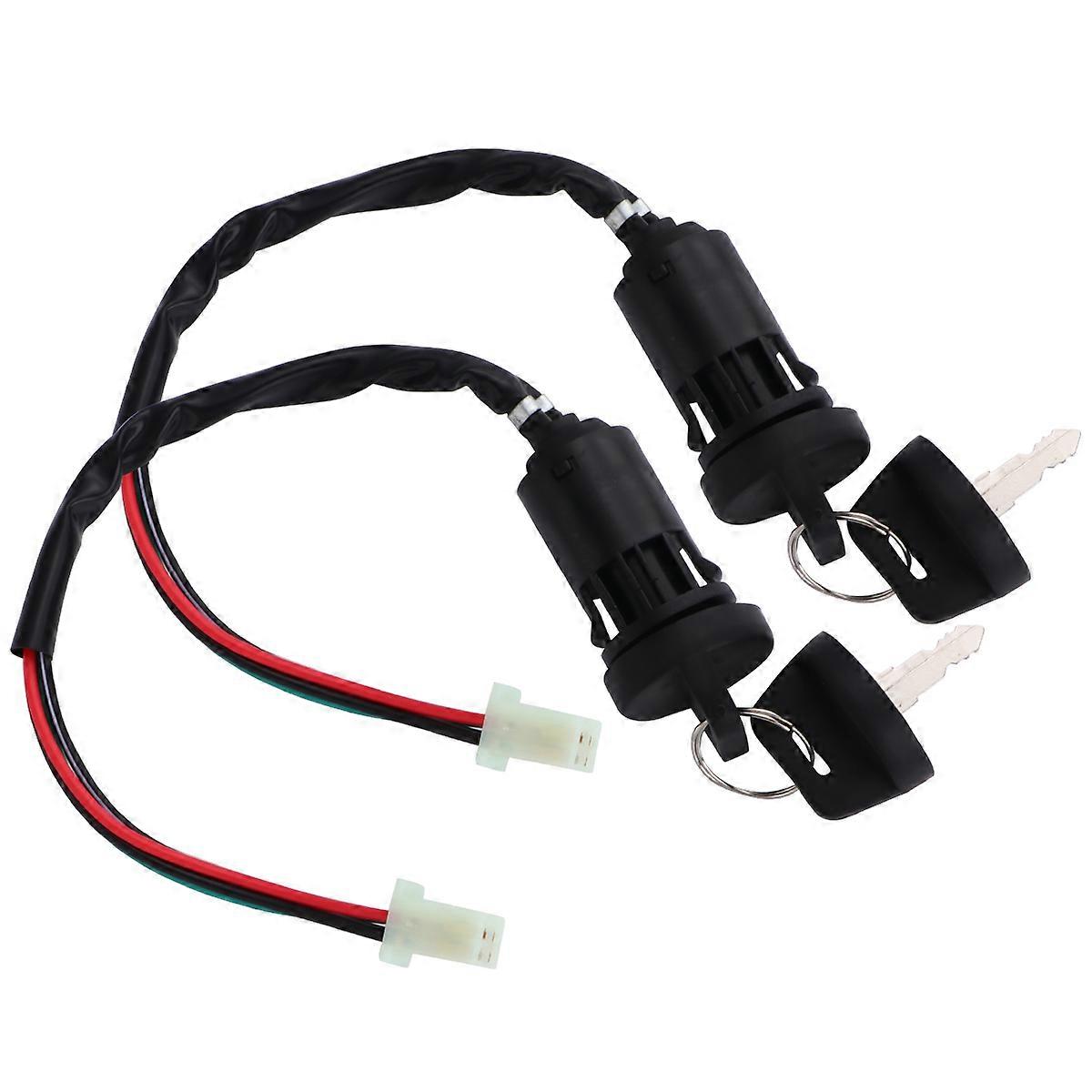 Universal Motorcycle Ignition Key Set Metal Plastic Material for All Vehicles 4 Key