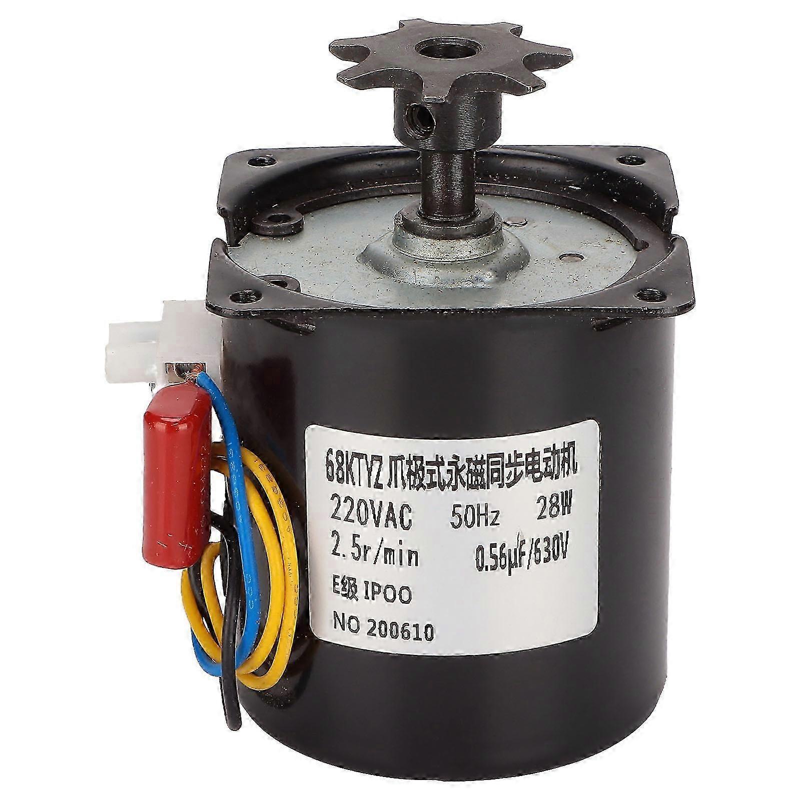 28W 220V Synchronous Egg Incubator Motor with Gear for Chickens Ducks Goose Birds - Hatching