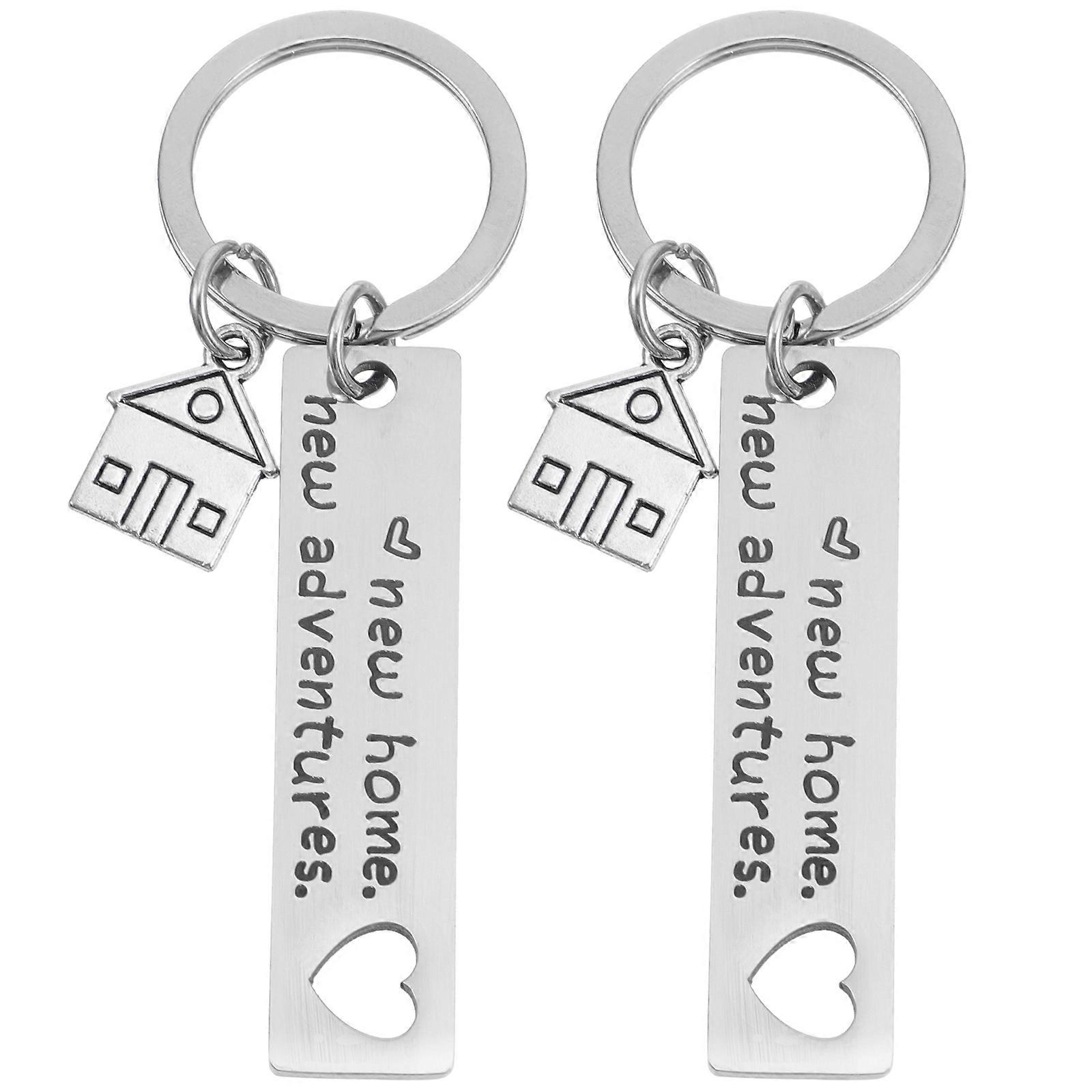 Stainless Steel Key Chain Set   Stylish Key Holder for Housewarming Gifts, Durable Keyring for Home & Adventure Use