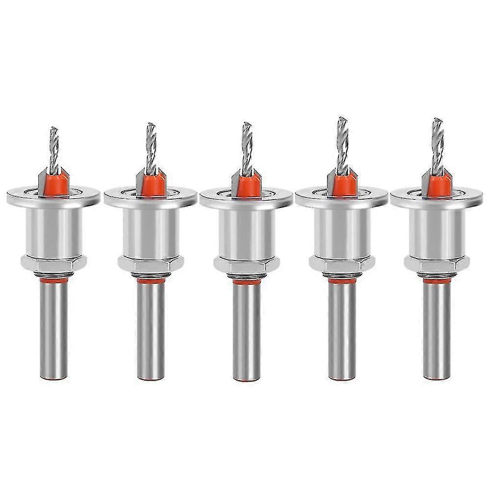 5pc 8mm Hss- Countersink Woodworking Router Bit Set Milling Cutter Screw Demolition