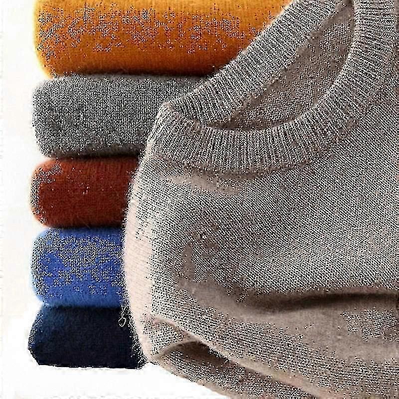 Erkek Yumuşak Kaşmir Örgü Kazak V Yaka O-Yaka Kış Sıcak Jersey Jumper Sonbahar Kış Kazak