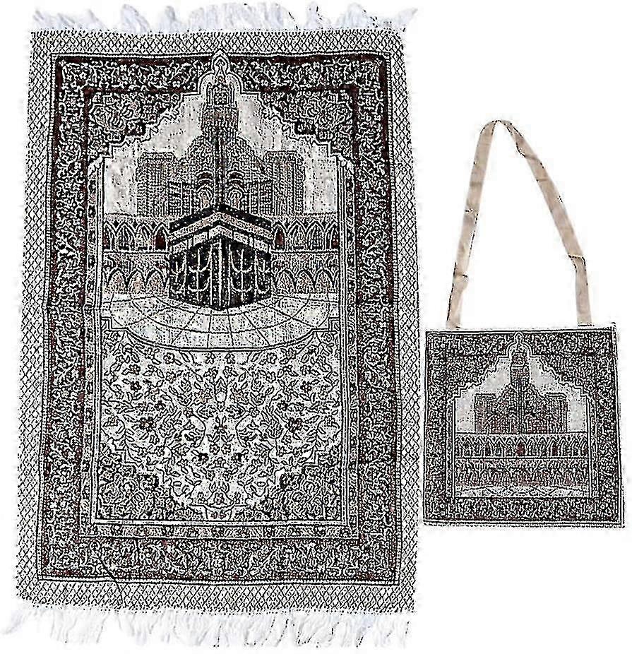 Μουσουλμανικό χαλάκι προσευχής με τη φορητή ισλαμική κουβέρτα προσευχής τσαντών αποθήκευσης