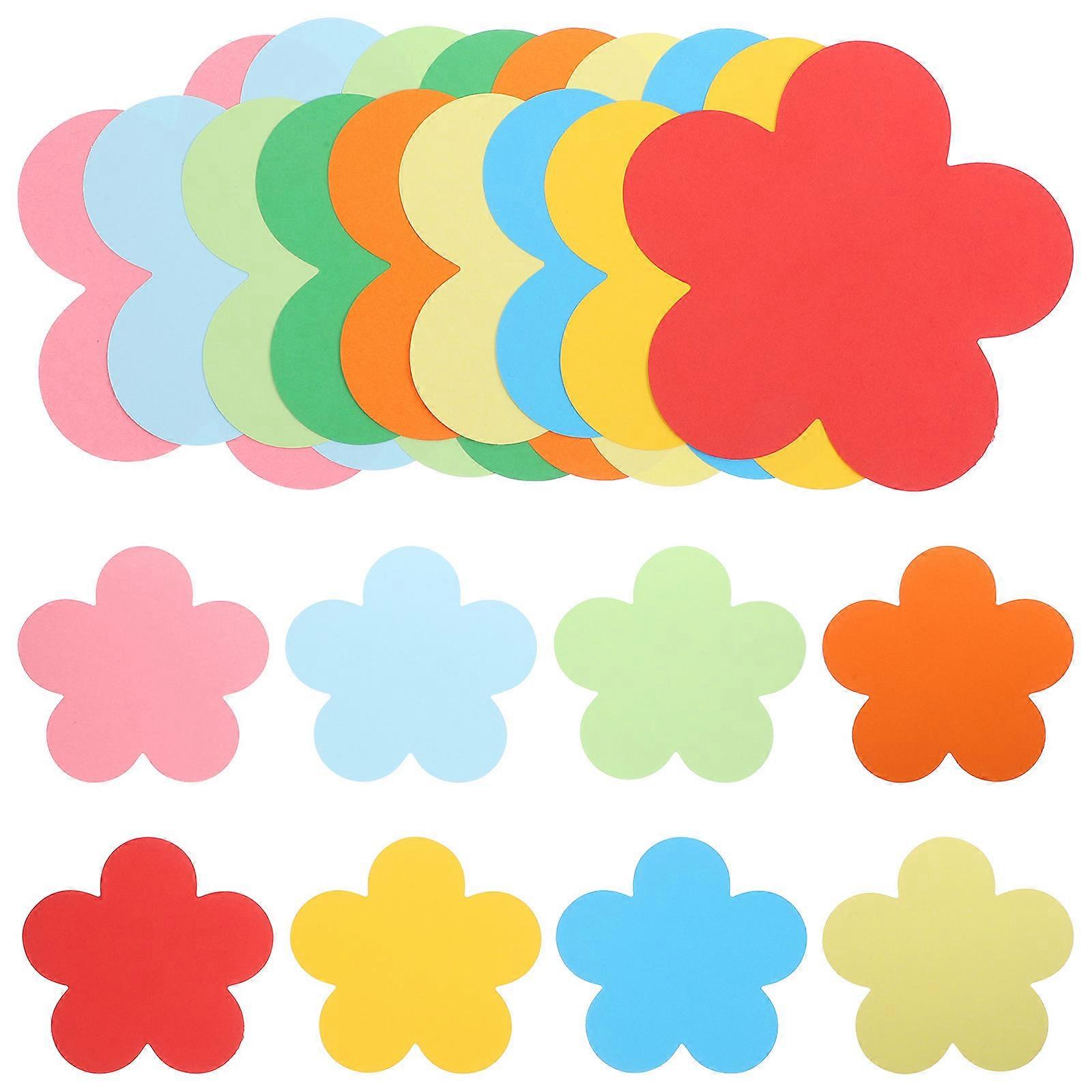 10 Pack Flower Shaped Paper Cutouts for DIY Crafts, Wall Decor, Classroom & Nursery Art Activities – Thick, Safe Paper Material for Creative Projects