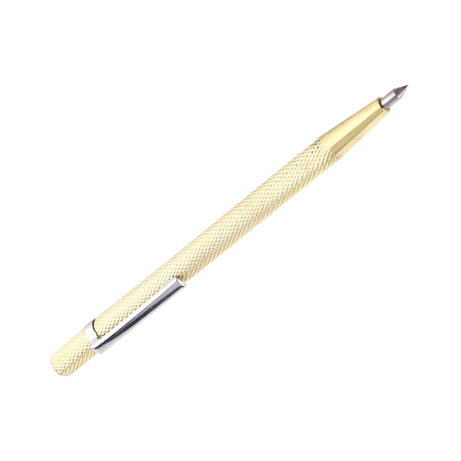Portable Glass Etching Tool with Engraving Pen for Glass and Ceramic - Gold Finish, Precision Scribe for Crafts