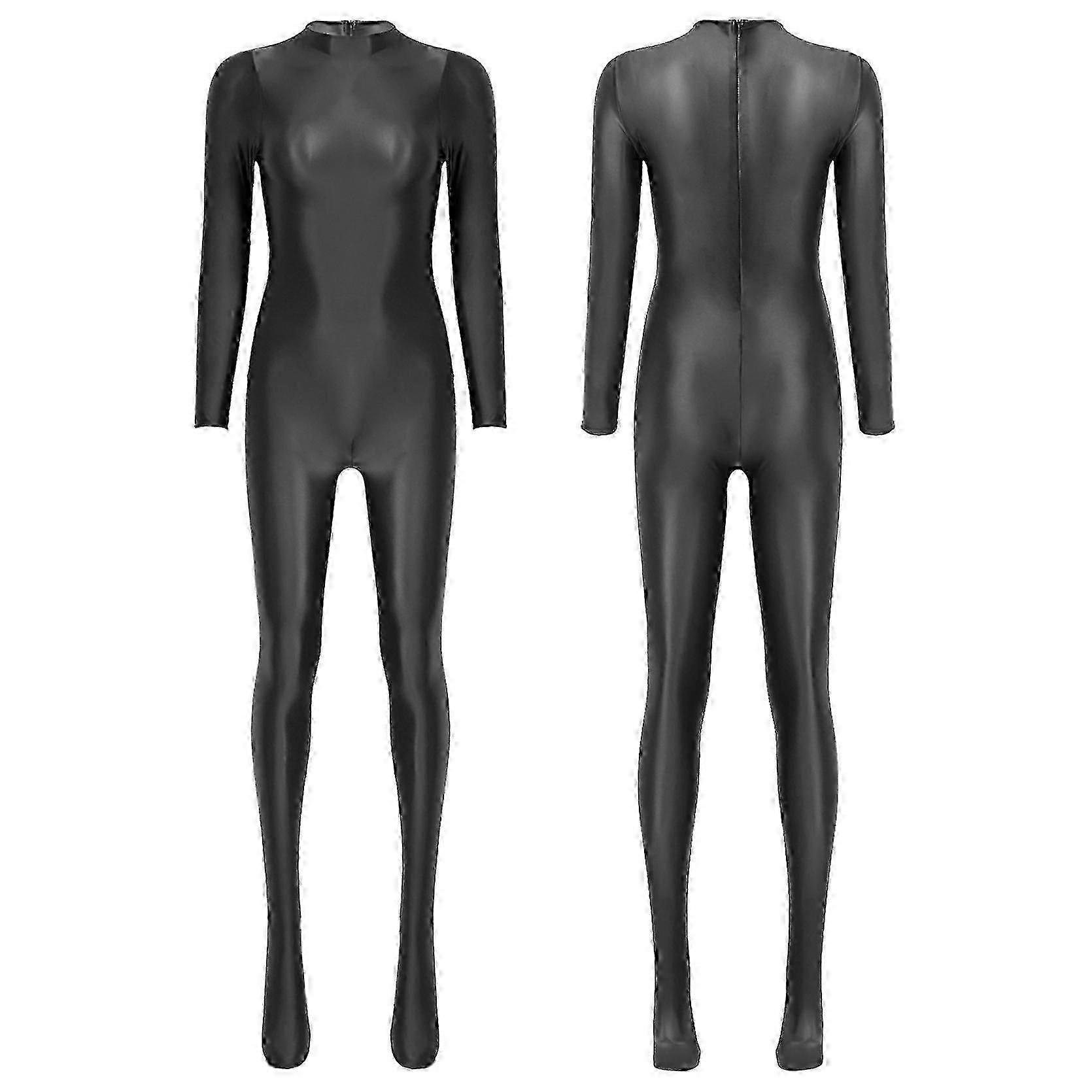 Női hosszú ujjú kezeslábas, magas derekú body Romper