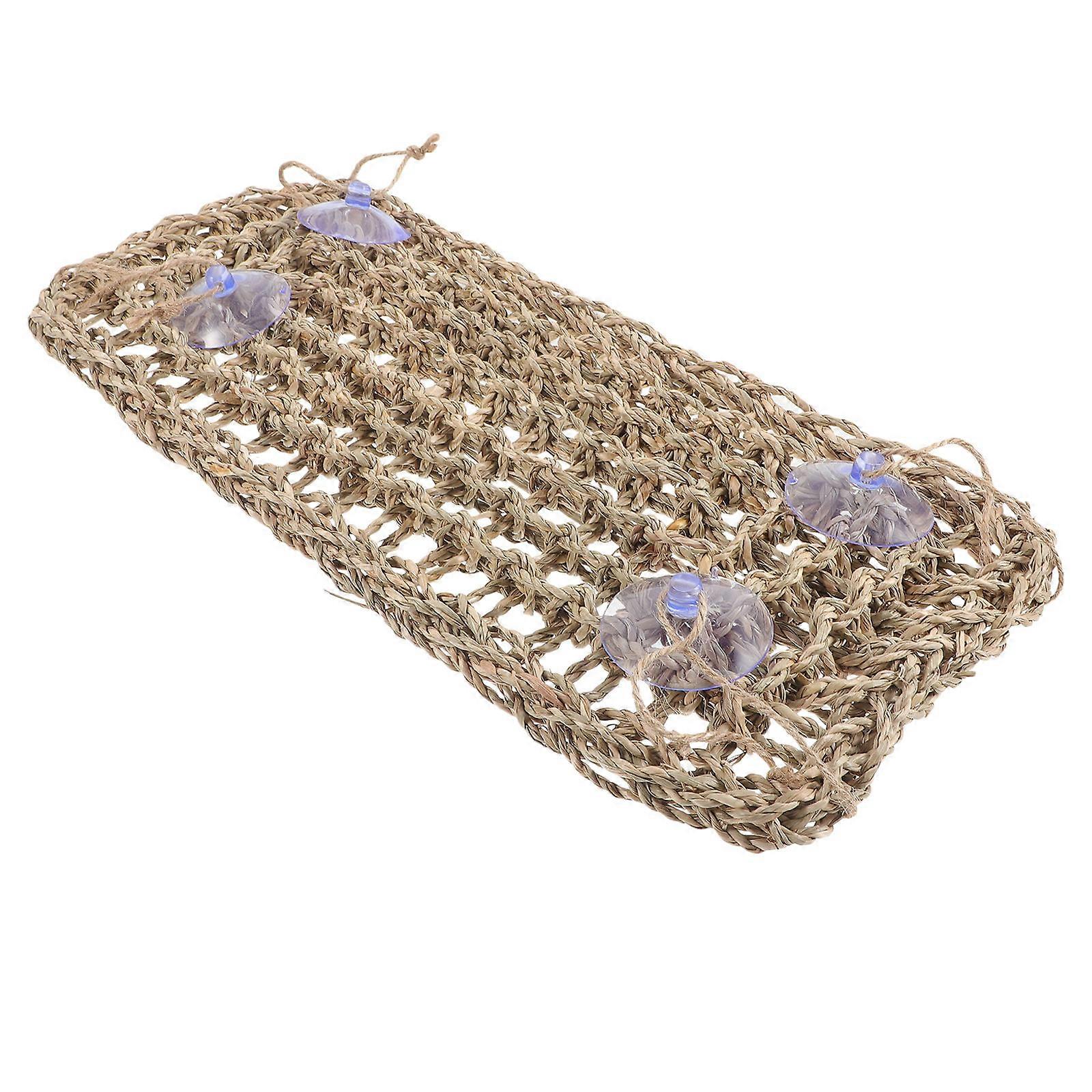 Pet Hammock Bed Lizard Swing Toy Reptile Pets Hammock 40x17cm Beige Color 1Pack
