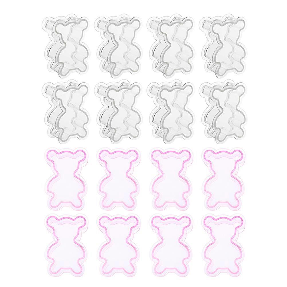 Bear Shaped Candy Boxes Clear Jars For Wedding Favor And Candy Storage Assorted Color 7.5X5X3.5CM 24Pcs