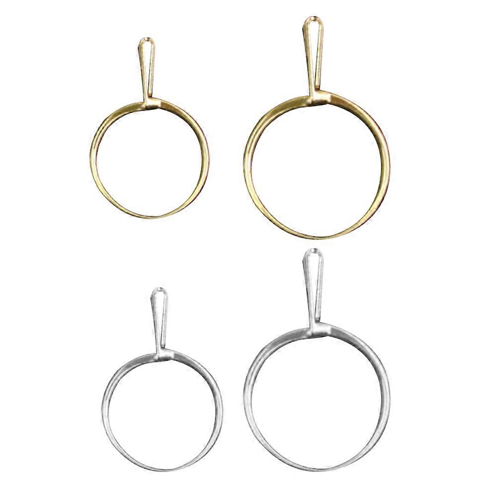 Rings Holder Ring Tool Jewelry Fitting Tool Silver 4Pcs