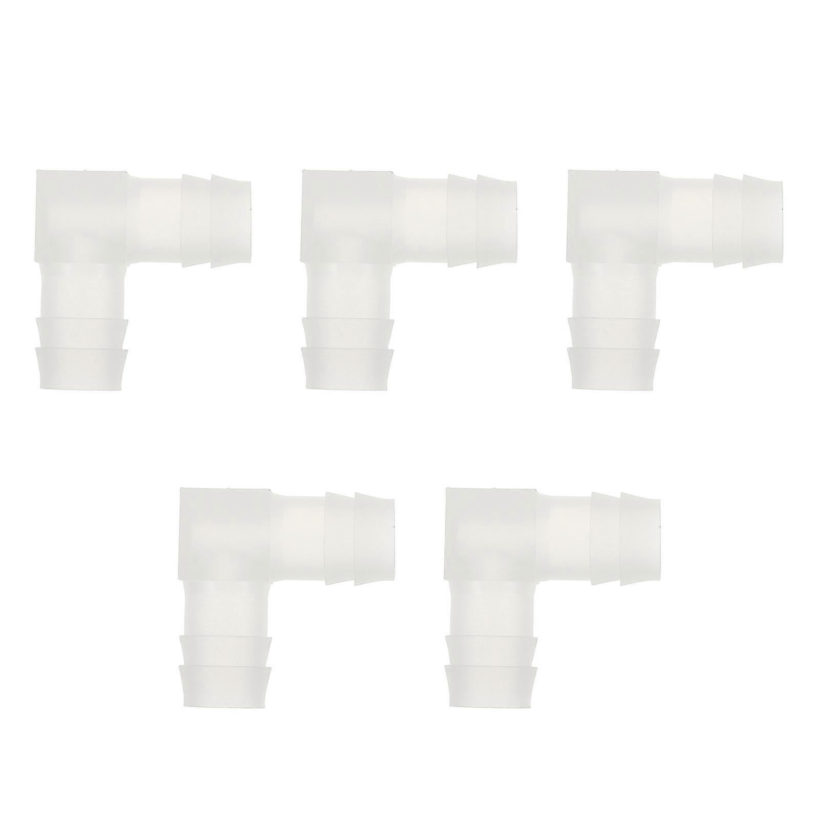 Durable Hose Elbow Connectors for Connecting with 14mm Inner Diameter and 5PCS White PP Material