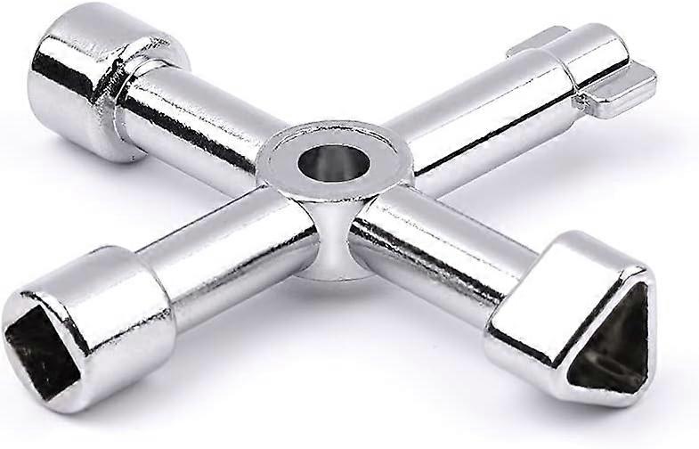 4-way multi-function universal electric cabinet wrench, silver, improves maintenance efficiency