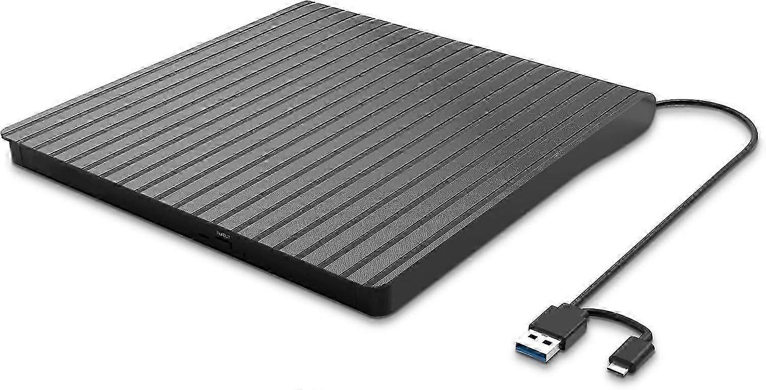 External CD/DVD Drive for Laptop USB-C & USB 3.0 CD/DVD ROM Drive Reader Writer Burner
