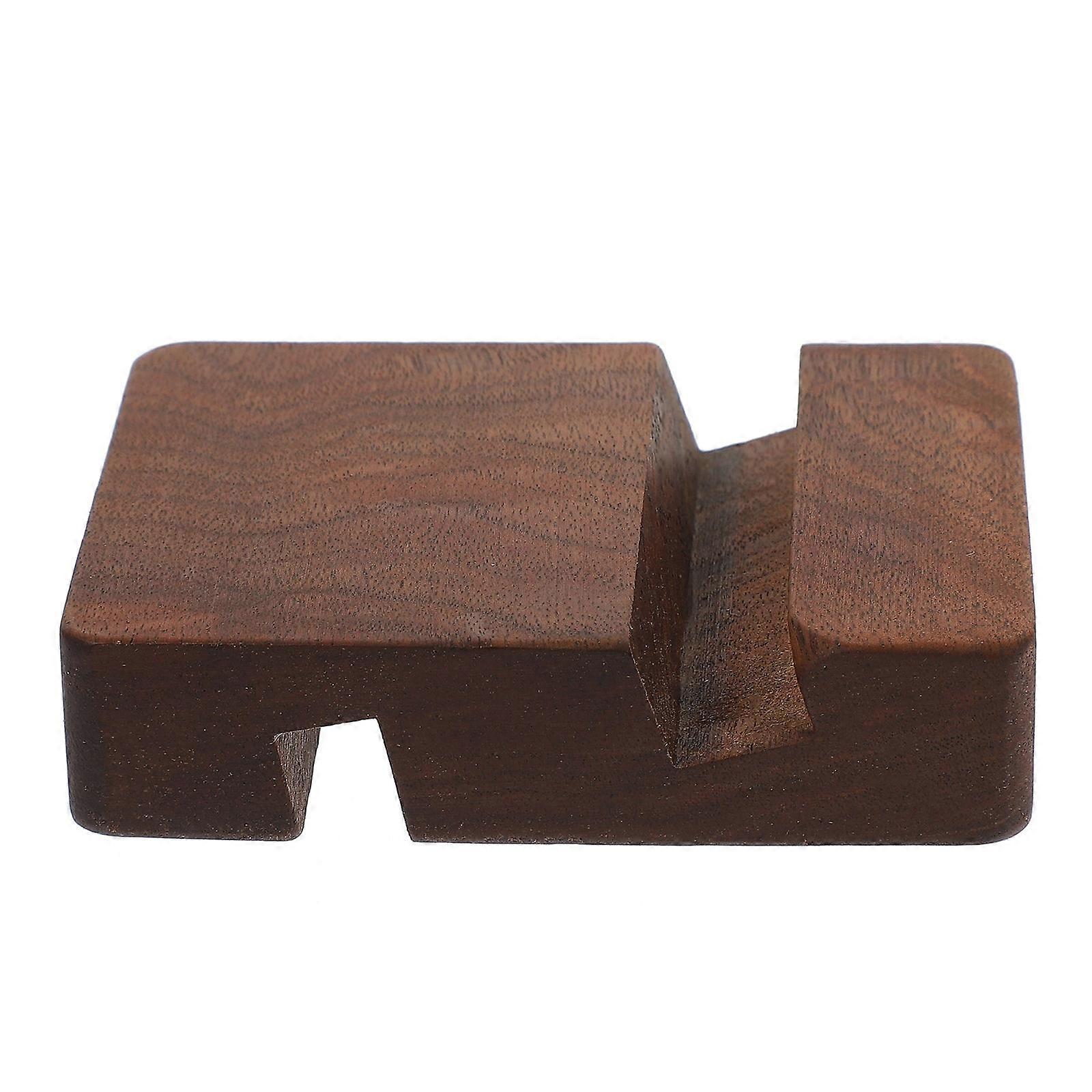 Desktop Decorations For Office Rectangular Phone Rack General Users Professional Technology 8X6X2CM Light Brown 1Pack