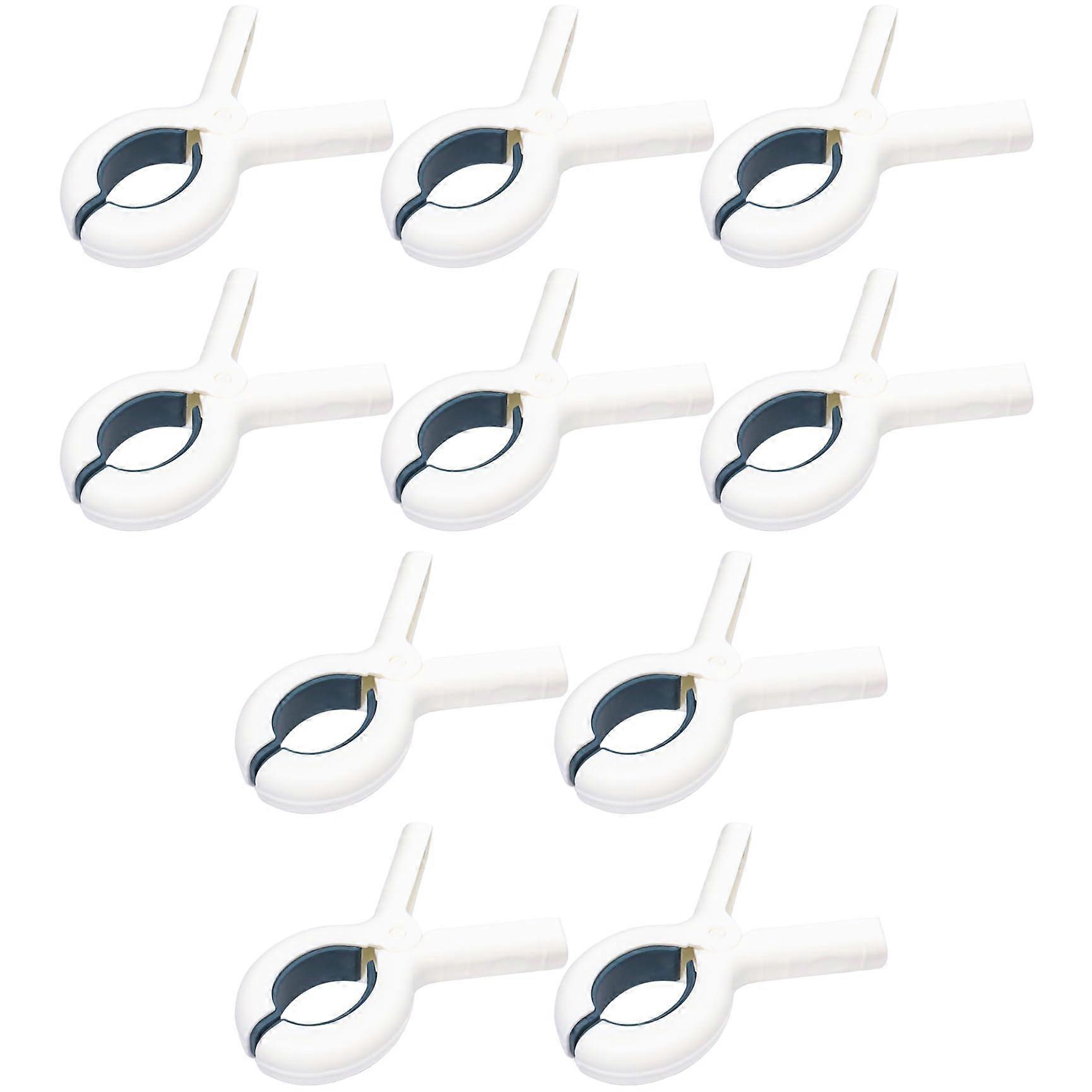 Large Bath Towel Clips Pack of 10 Windproof Plastic Towel Clips for Beach Loungers Garden Pool Daily Laundry Blue