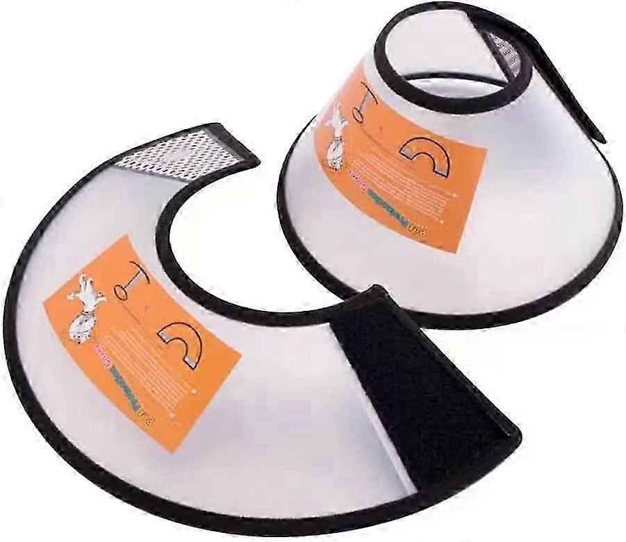2 Pcs of Cat Cone Collar, Adjustable Pet Cone Protective Collar Anti-Bite Lick Wound Cone Healing (M, White)