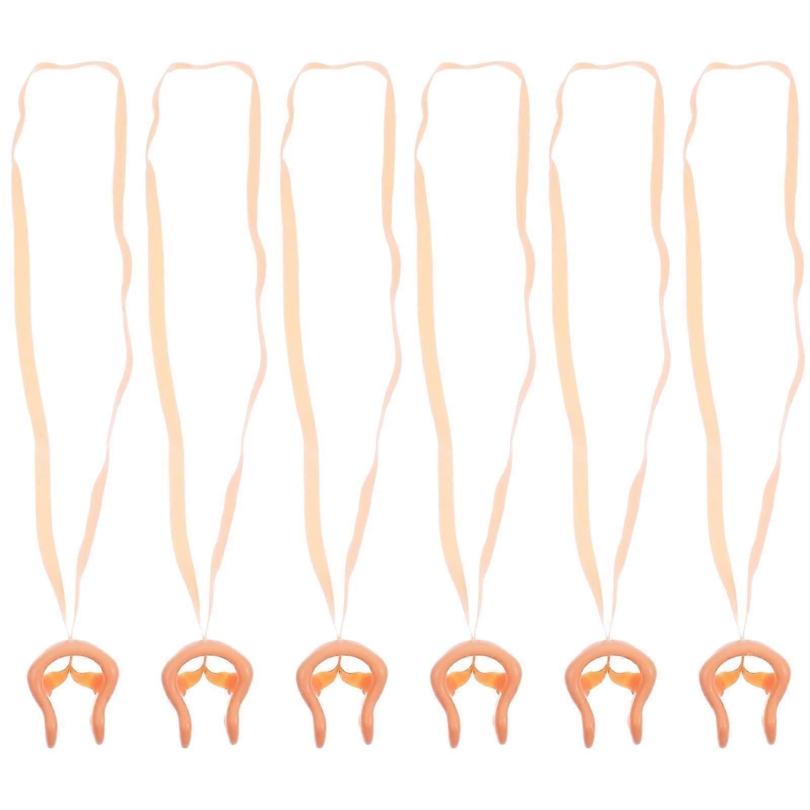 6 قطع سيليكون السباحة الأنف كليب مع حزام حماية الأنف السباحة التبعي للأطفال والكبار