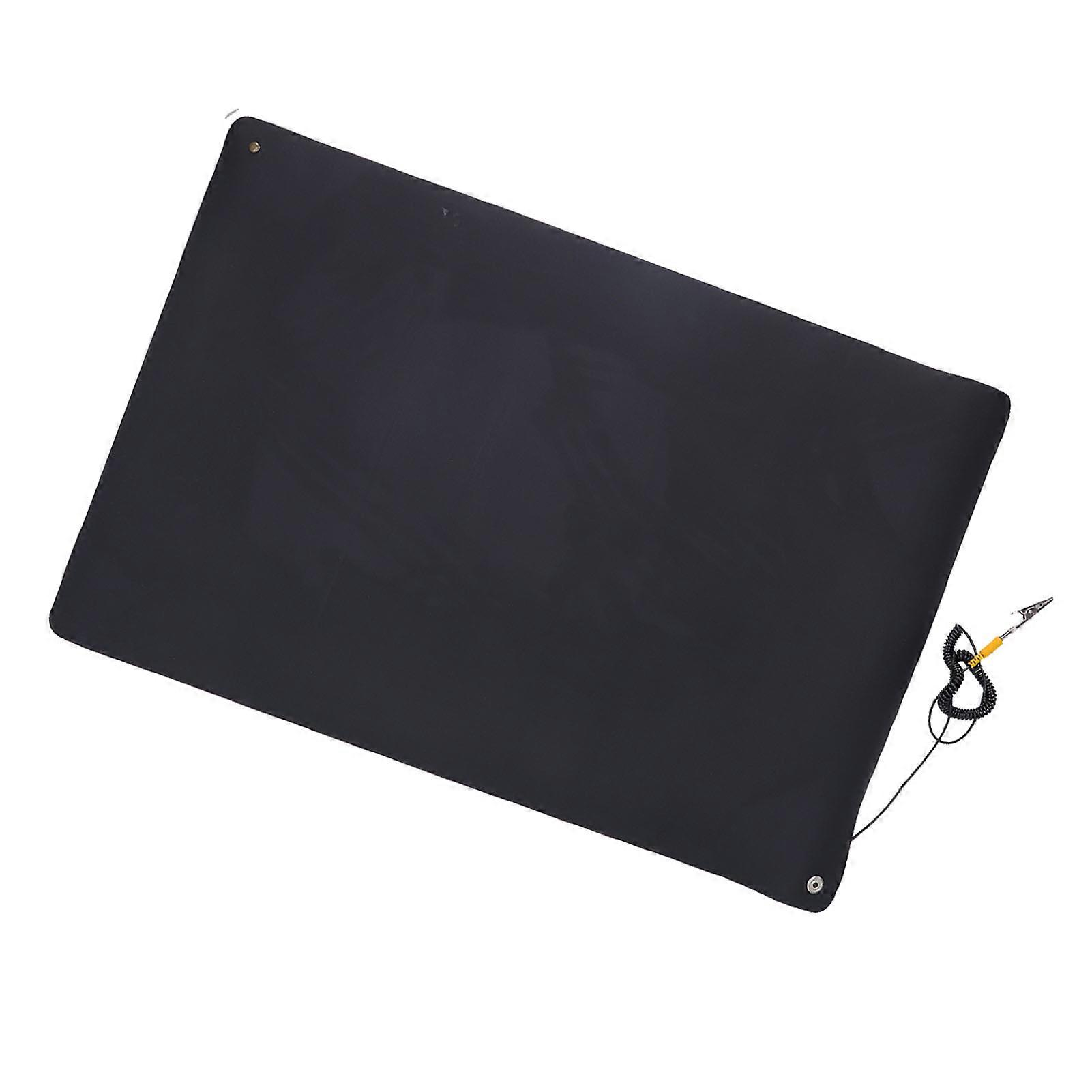Anti-static table mat with ground wire, non-slip rubber workbench mat for electronic maintenance