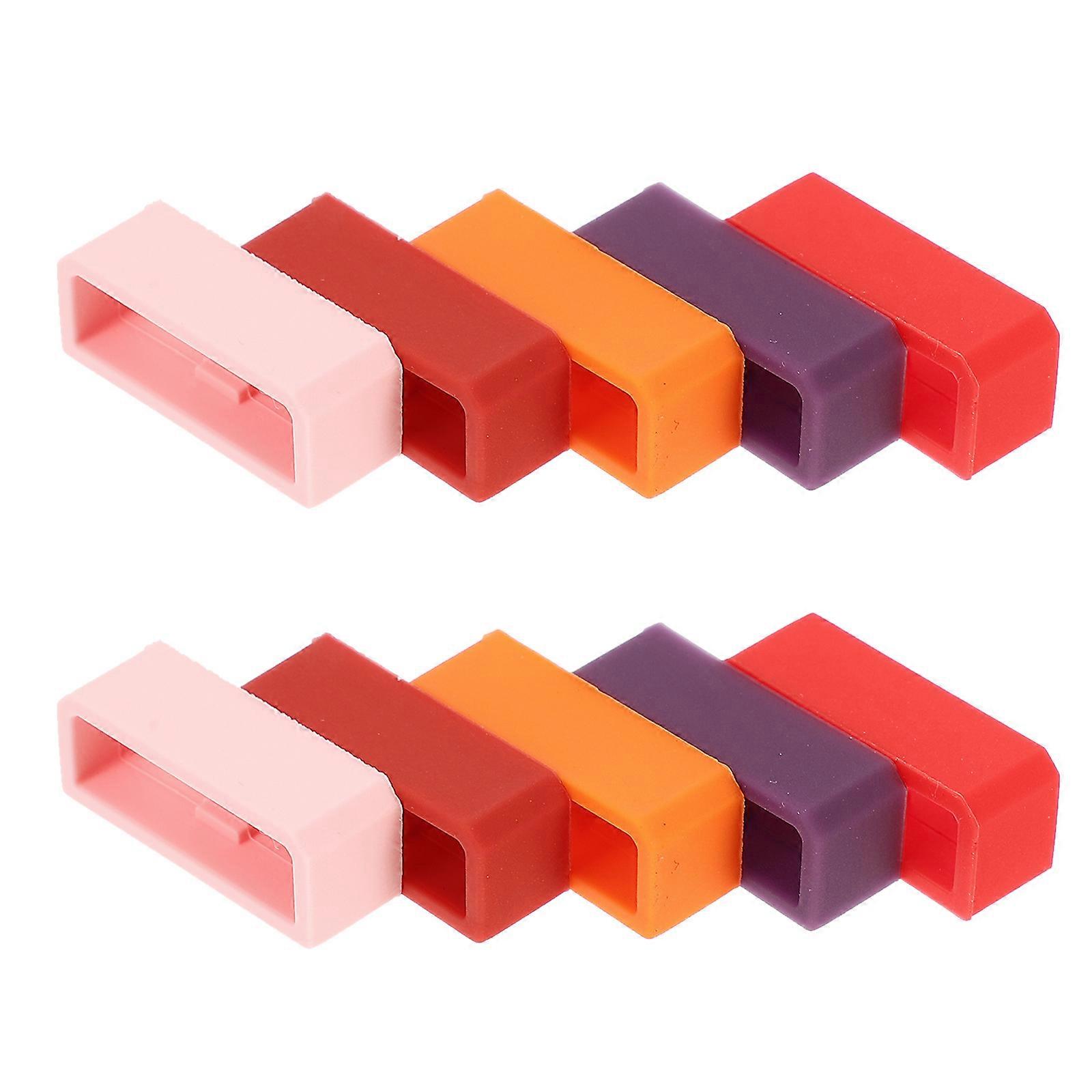 10 Pieces Watch Band Fastener Rings in Assorted Colors for Replacement Retainer M
