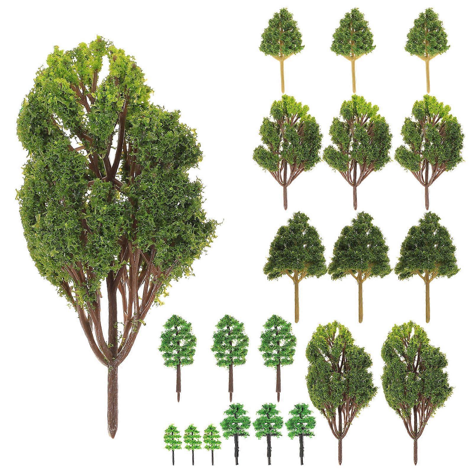 Artificial Fake Tree Model for Decor 28Pcs Simulated Tree Decorations Set