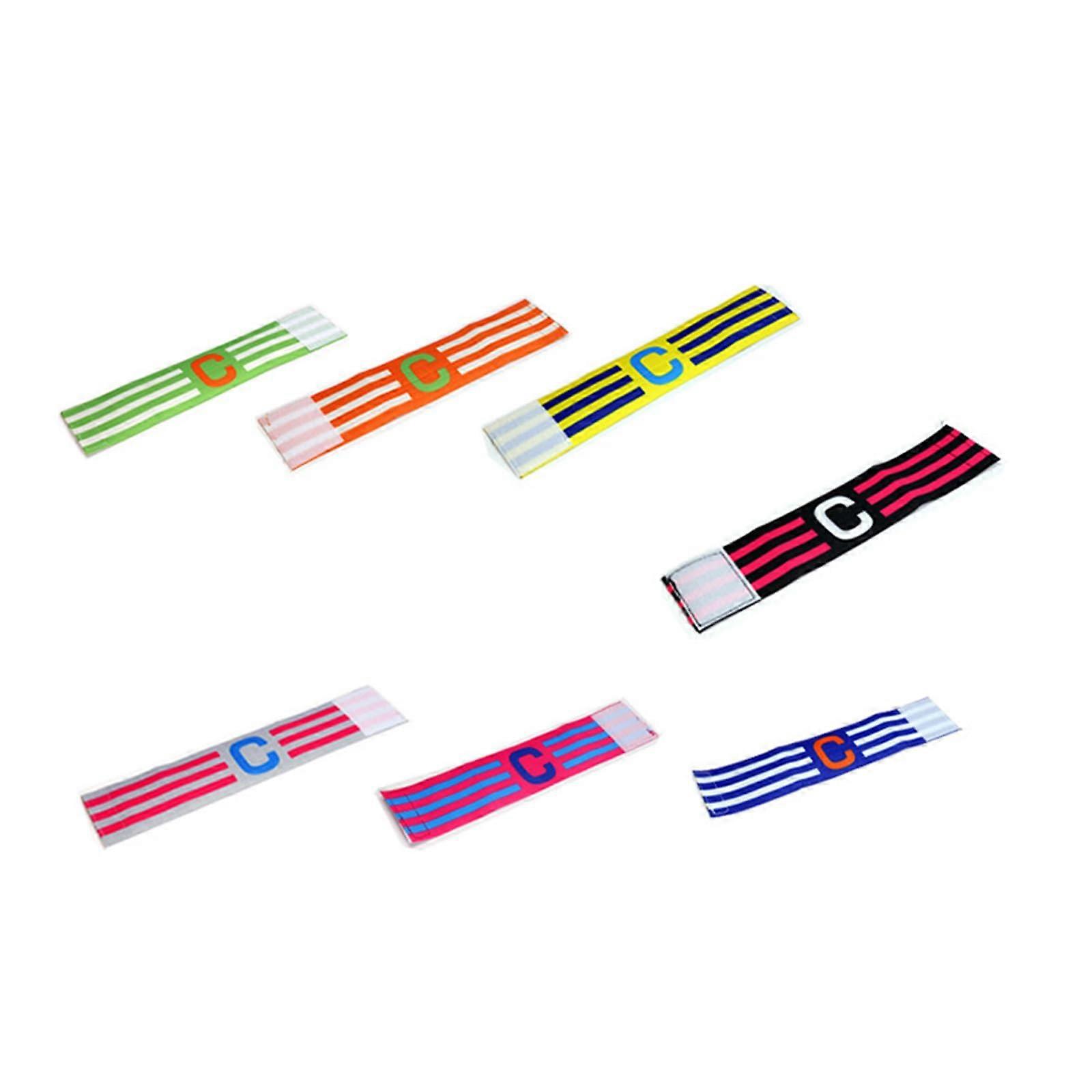 Captain Armband Set Of 7 Adjustable Elastic Soccer Armbands For Adults And Youth