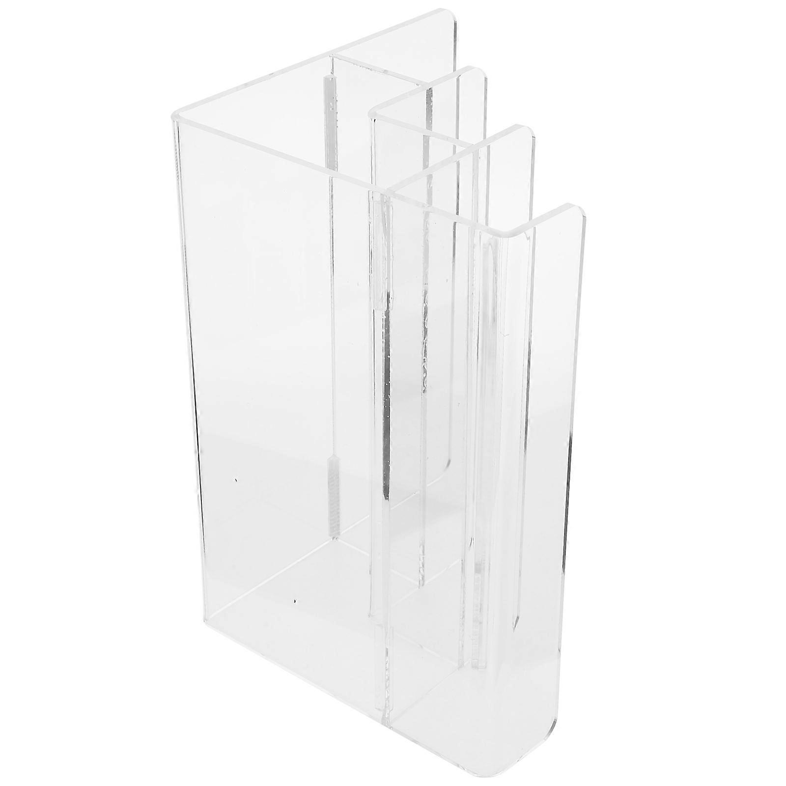 Wallet Organizer Multi-Tier Display Stand Acrylic Riser Trapezoidal Jewelry 1Set