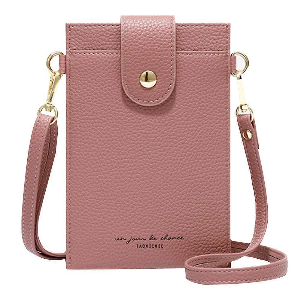 Ladies Small Shoulder Bag Adjustable Wide Shoulder Strap Everyday Use Pink 1Pc