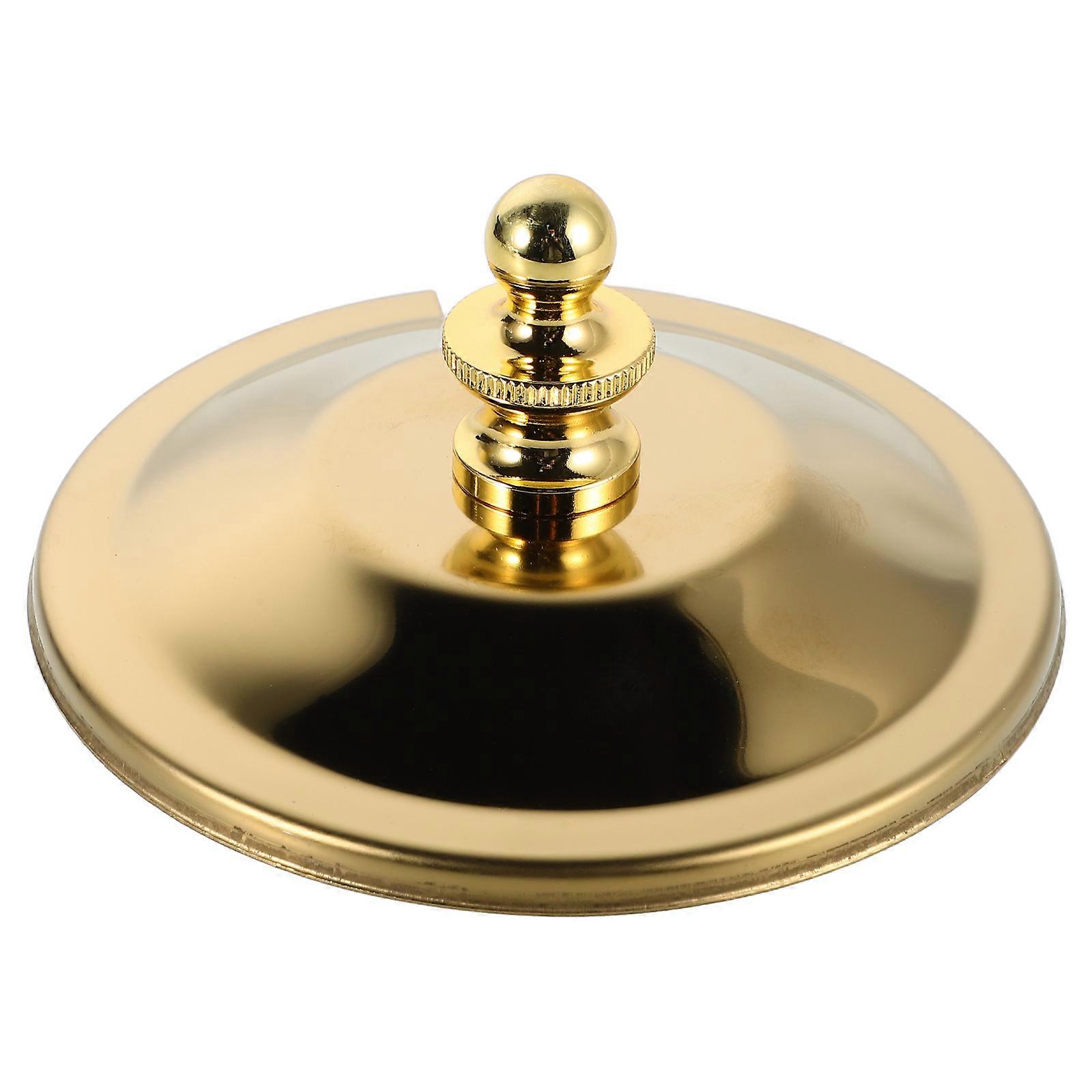 Drinking Accessories Coffee Pot Lid For Coffee Shop Use Sealing Function Golden Color 10.10X10.10X4.50CM 1Pcs