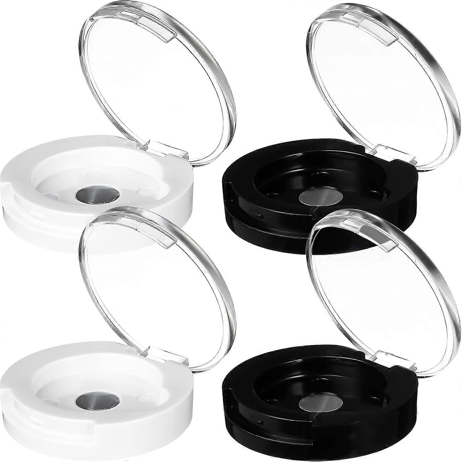 Beaupretty Round Magnets Round Magnets 4pcs Empty Eyeshadow Palette Single Magnetic Palette Container Small Makeup Subpackaging Case Circle Magnets Ci