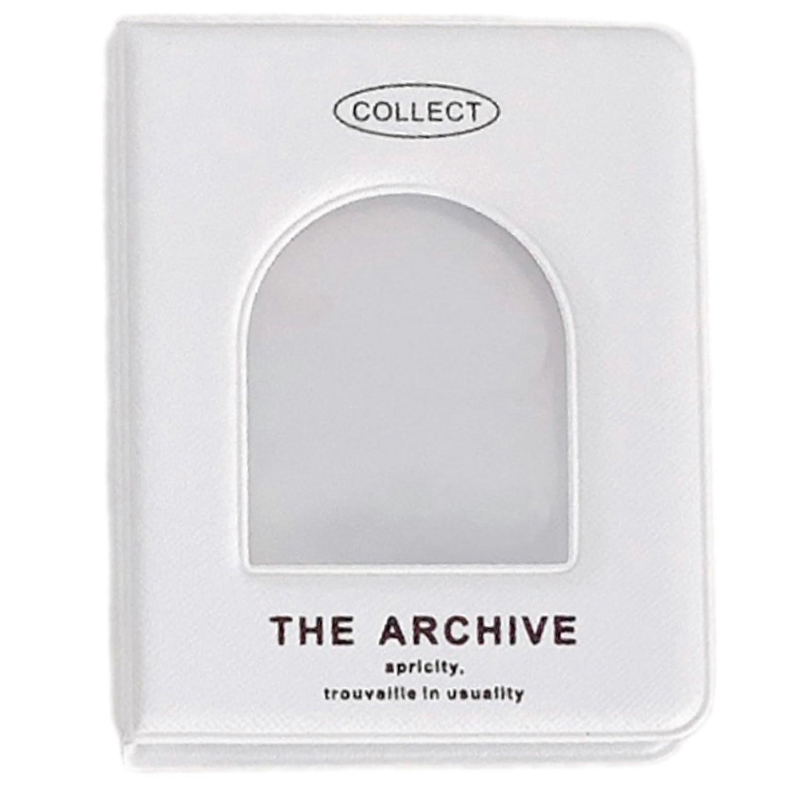 Portable card album with 40 pockets, 7.6 cm photo card holders for easy storage and display of your favorite collections, This White.
