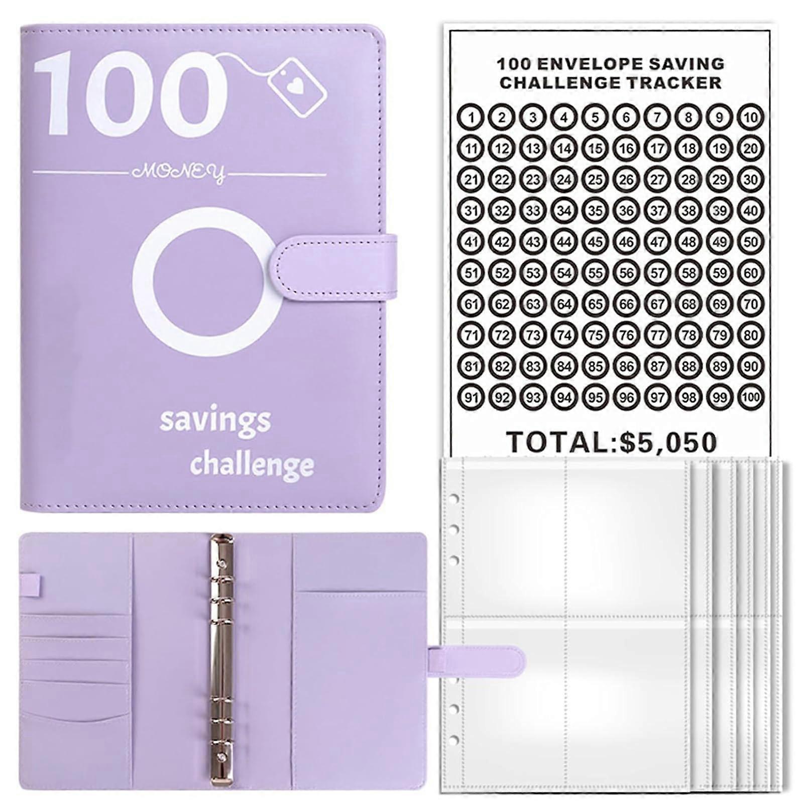 Budget Planner Challenge German A6 Envelope Money Saving Kit, 100 Envelope Savings Book for Effective Budgeting