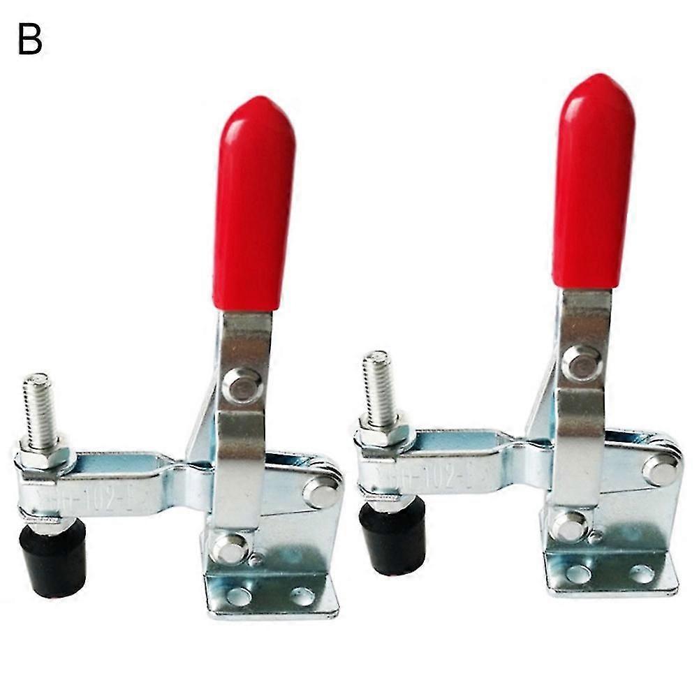 2pcs Anti-Slip Iron Vertical Push Pull Toggle Clamp Quick Positioning Fixture Qinhai