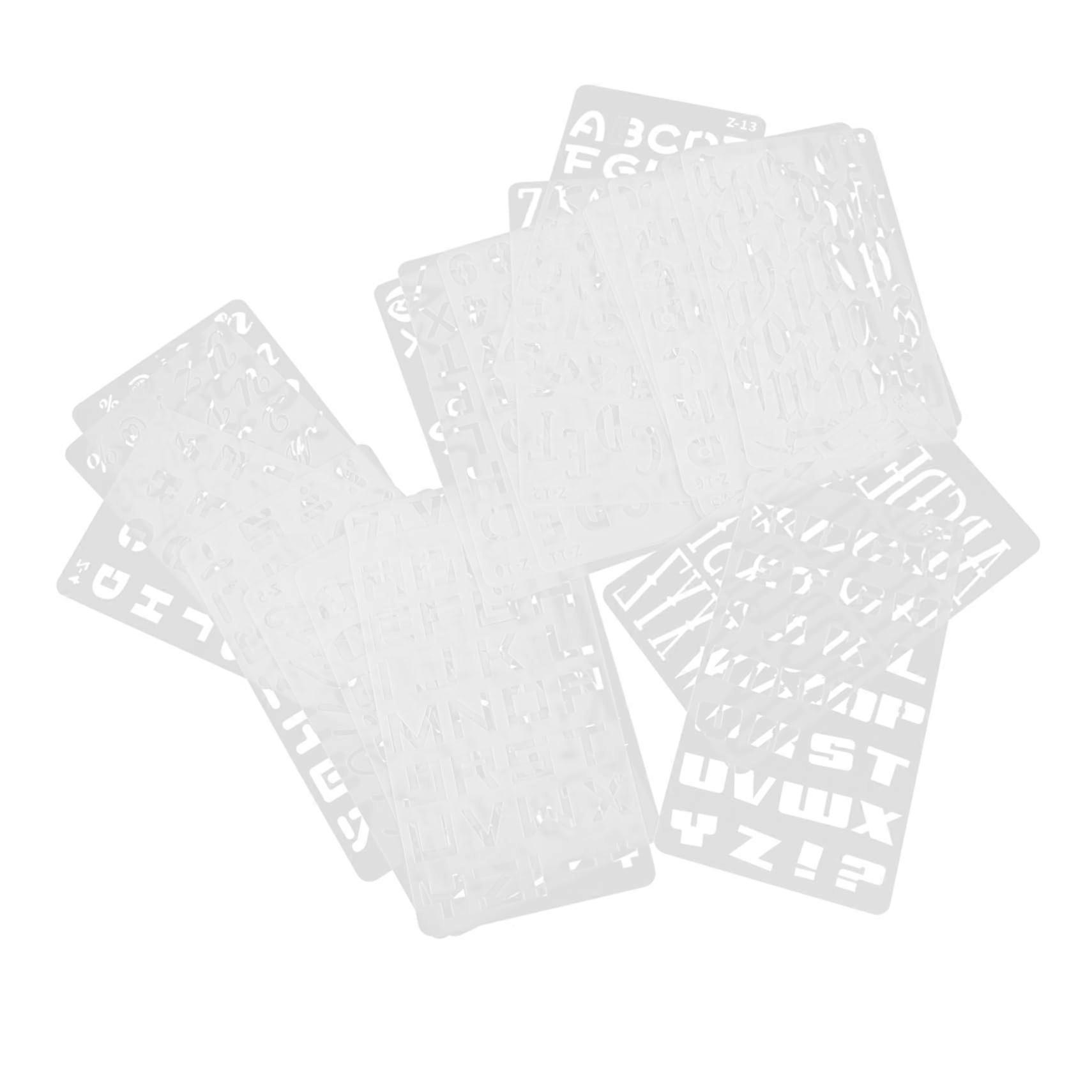 20 Reusable Stencils for Painting - Alphabet Wall Decor for DIY Projects on Flat Surfaces Like Walls and Crafts