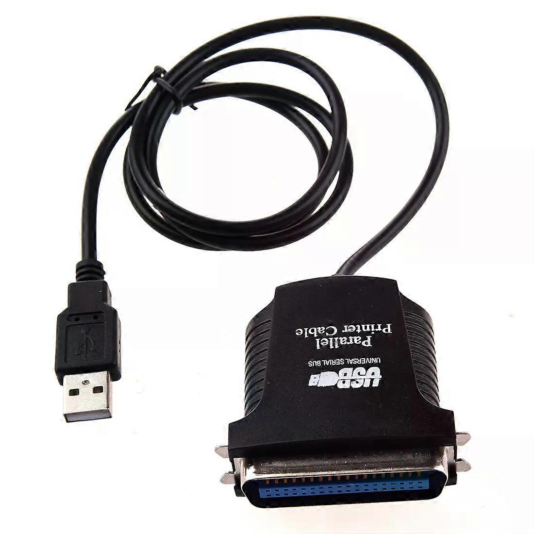 USB  printer parallel port 36pin male conversion cable Black
