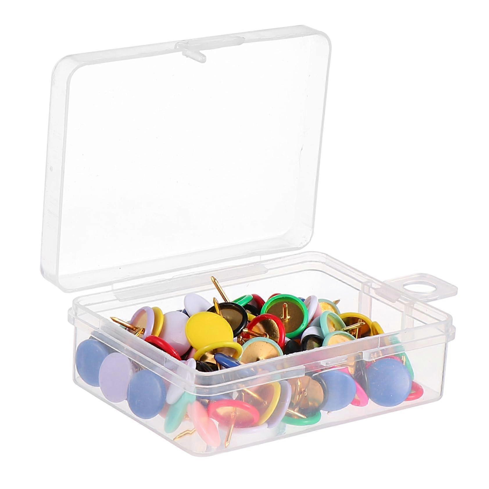 100 Pieces Flat Head Push Pins for DIY Projects, Durable and Easy to Use, Perfect for Bulletin Boards, Notes and Photos