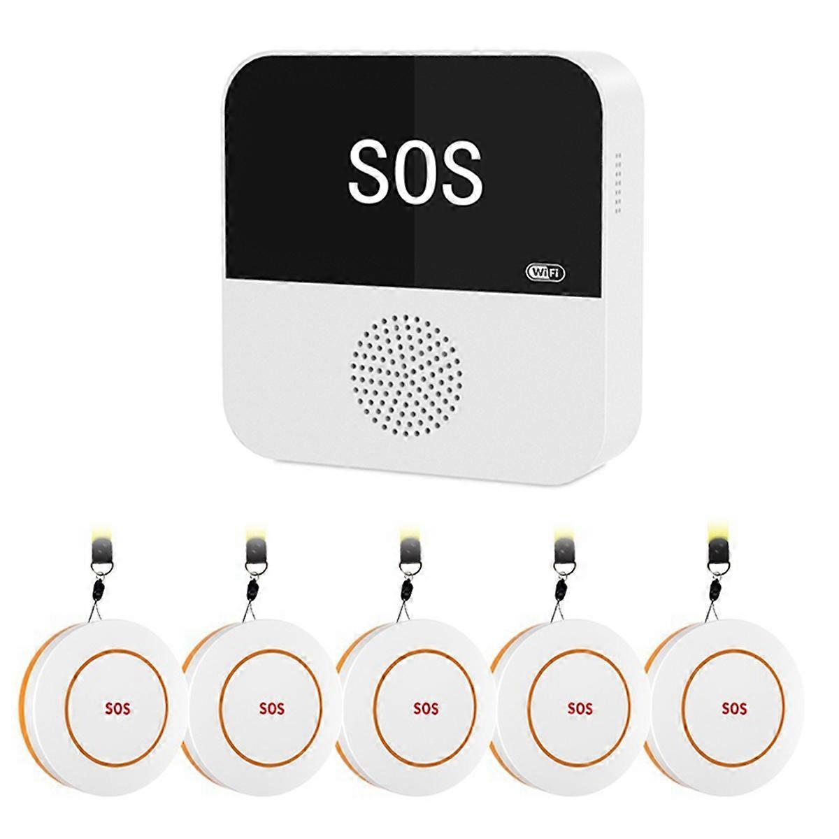 Tuya Smart WiFi SOS Call Button for Elderly Emergency Medicals Alert System with Caregiver Pager for