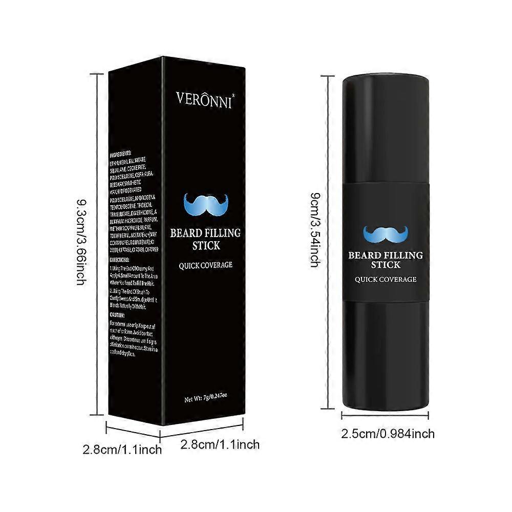 Beard Filler For Men - Concealer Stick And Brush Prolonged Effect Waterproof Sweatproof For Men Shaping Definition Styling