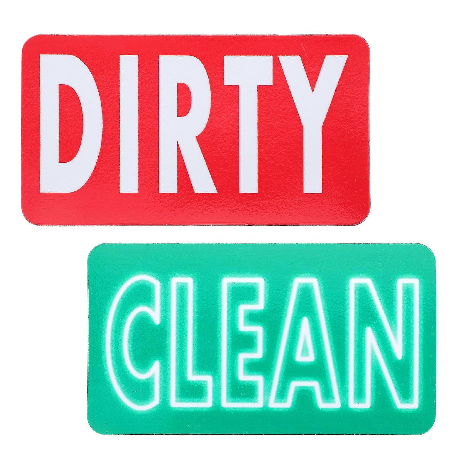 Dishwasher Indicator Magnetic Clean Indicator Art Paper Material Office Environment 1Pack