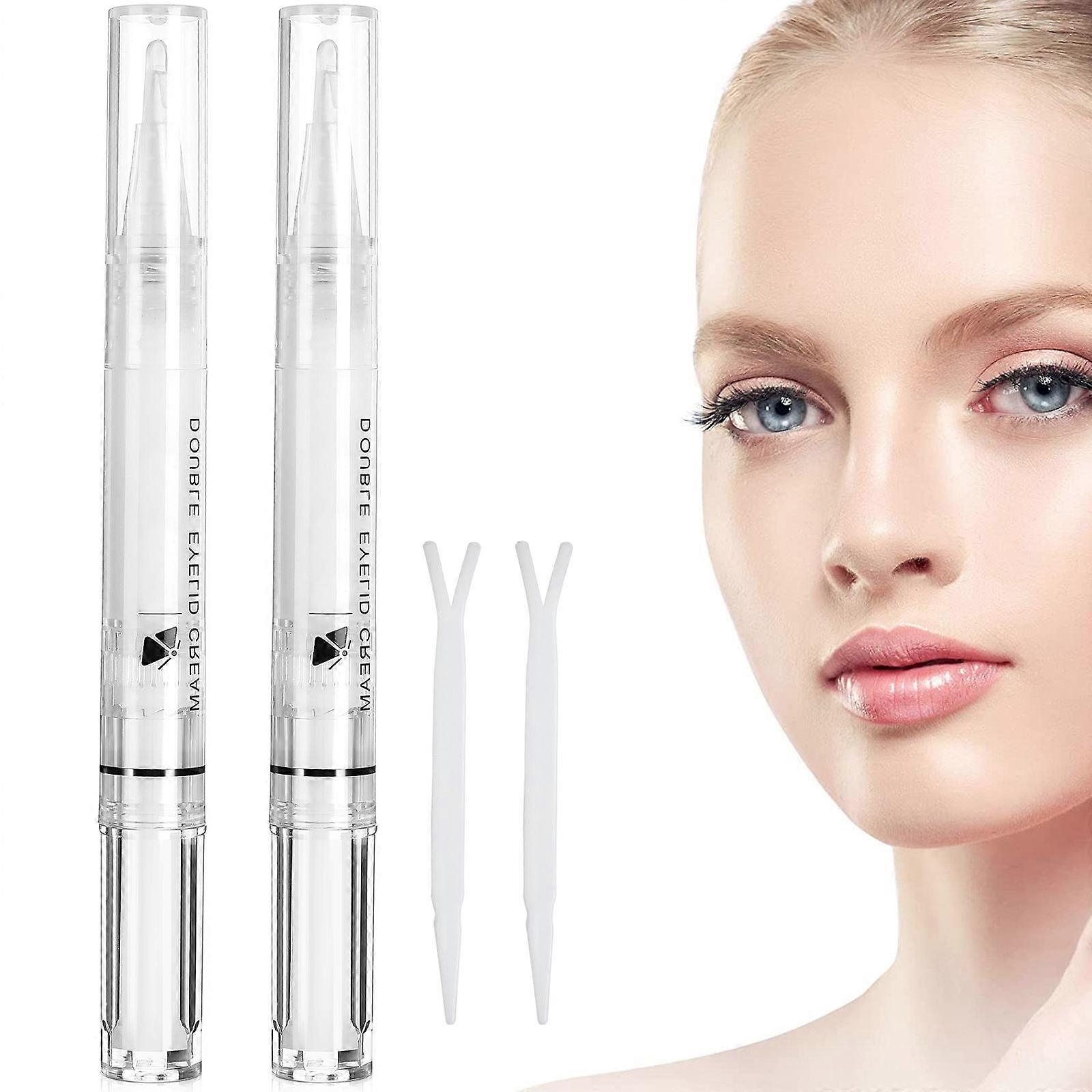 Invisible Eyelid Cream Sticks Double Eyelid Glues Styling Cream Special Occasions Refreshing Texture 2 Sets