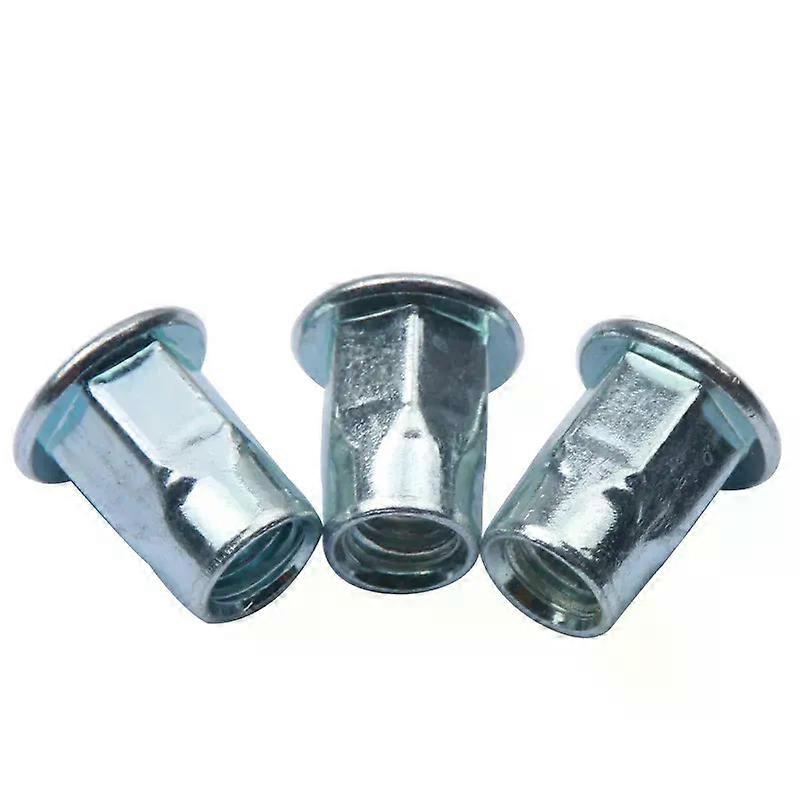 M4 M5 M6 M8 M10 Zinc Plating Rivnut Flat Head Hexagon Riveted Nuts Hex Insert Cap Rivet